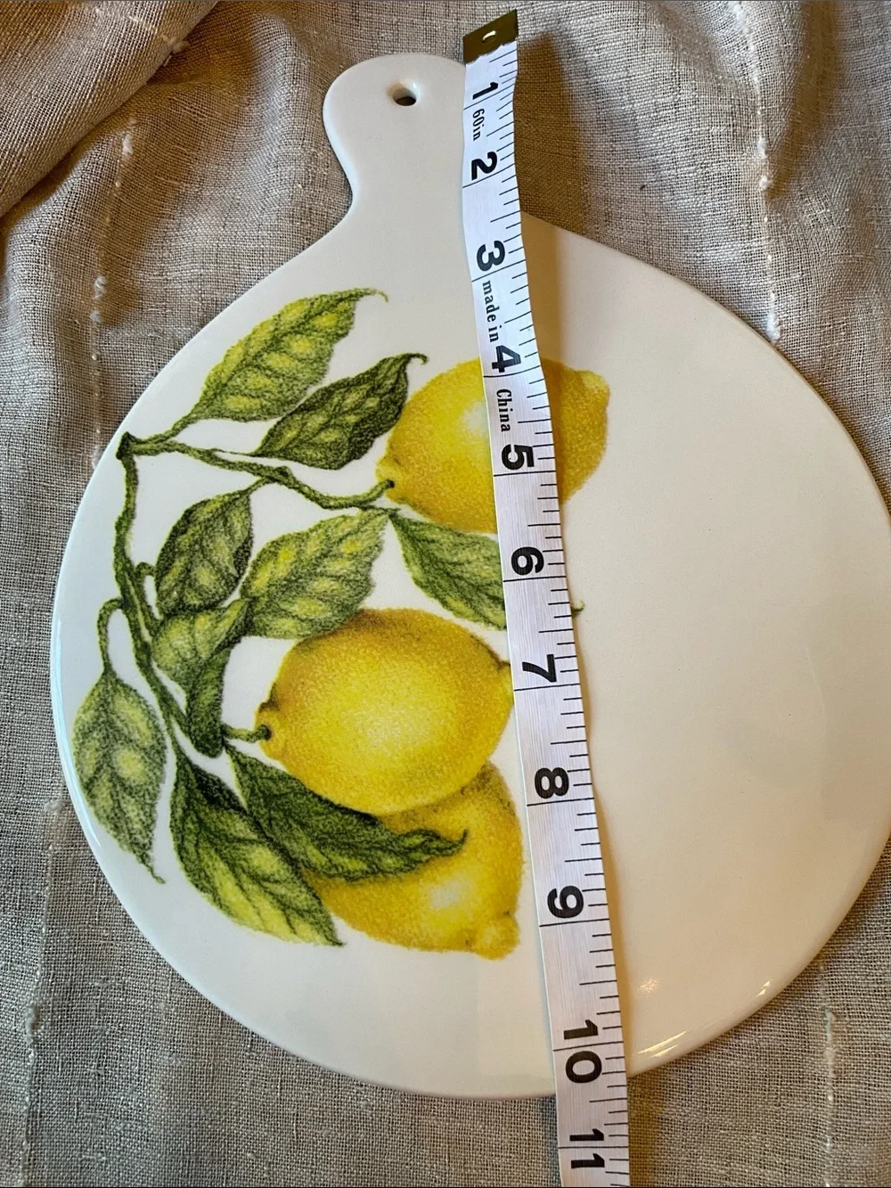 Ceramic Lemon Serving Board - Yellow